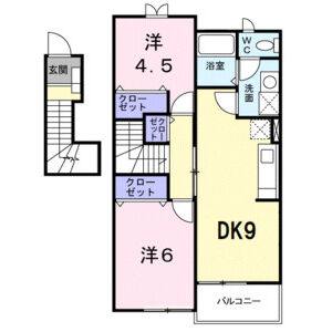 2DK 間取り図