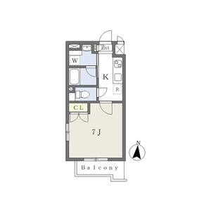1K 間取り図