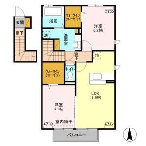 2LDK 間取り図