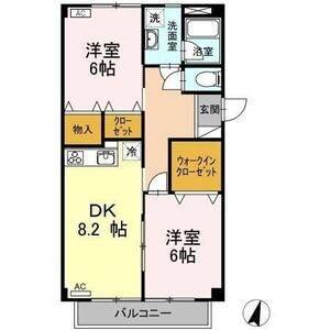 2DK 間取り図