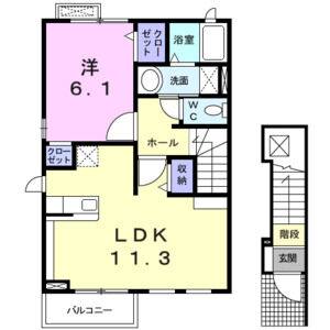 1LDK 間取り図