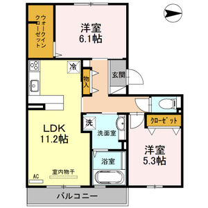 2LDK 間取り図