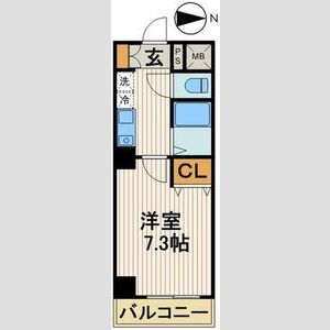 1K 間取り図