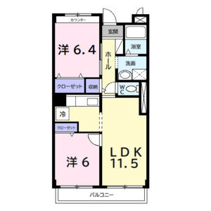 2LDK 間取り図