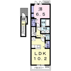 1LDK 間取り図