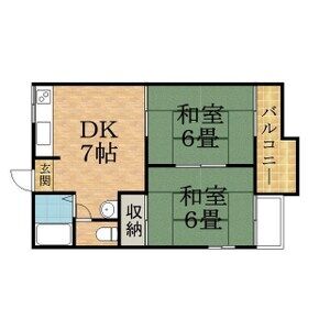 2DK 間取り図