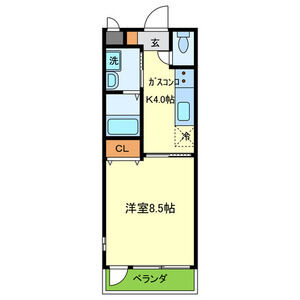 1K 間取り図