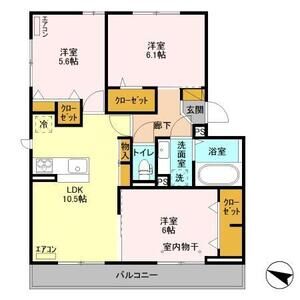 3LDK 間取り図