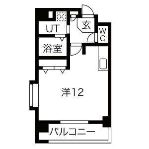 1K 間取り図