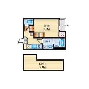 1K 間取り図