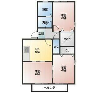 3DK 間取り図