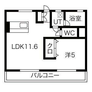 1LDK 間取り図