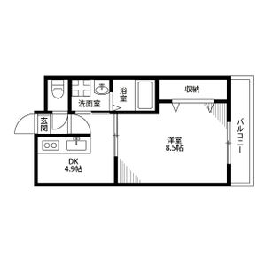 1K 間取り図