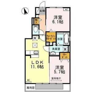 2LDK 間取り図