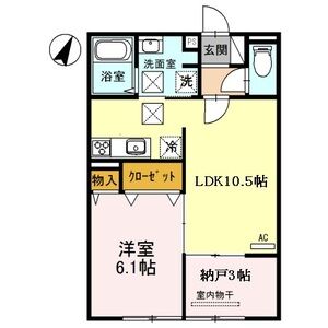 1LDK 間取り図