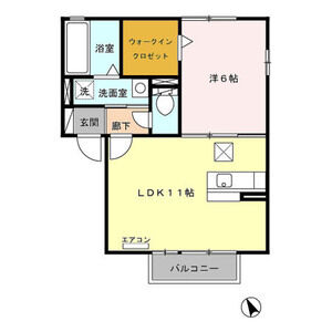 1LDK 間取り図