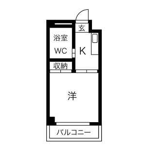 1K 間取り図