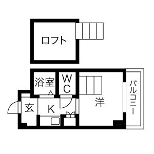 1K 間取り図