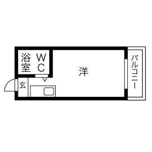 ワンルーム 間取り図