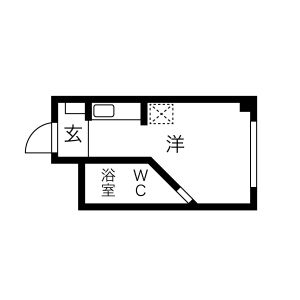 ワンルーム 間取り図