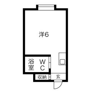 ワンルーム 間取り図