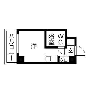 ワンルーム 間取り図