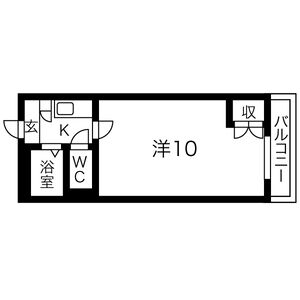 1K 間取り図