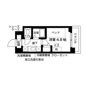 1K 間取り図