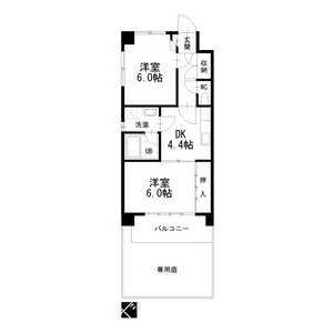 2DK 間取り図