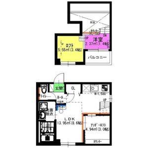 ワンルーム 間取り図