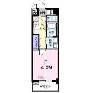 1K 間取り図