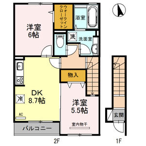 2DK 間取り図