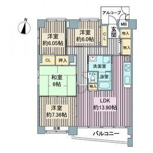 4LDK 間取り図