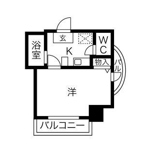 1K 間取り図