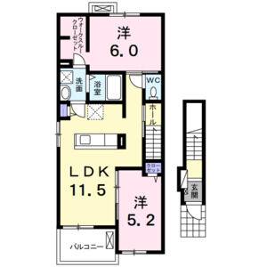 2LDK 間取り図
