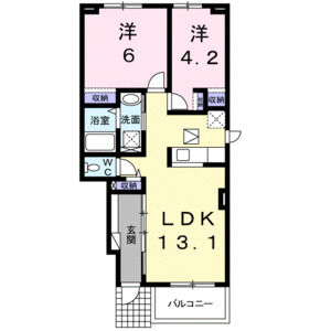 2LDK 間取り図