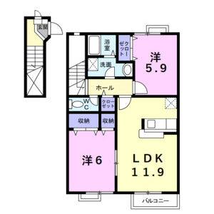 2LDK 間取り図