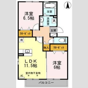 2LDK 間取り図