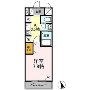 1K 間取り図