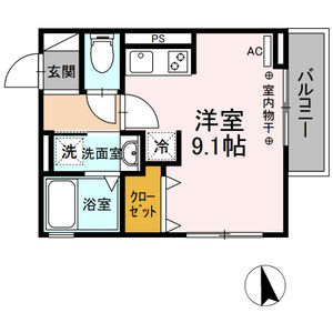 ワンルーム 間取り図