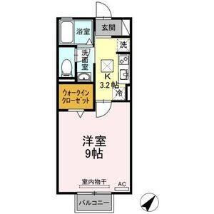 1K 間取り図