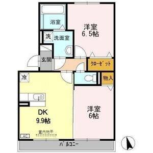 2DK 間取り図