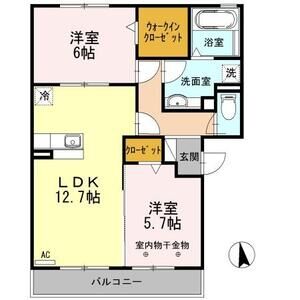 2LDK 間取り図
