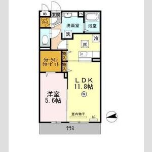 1LDK 間取り図