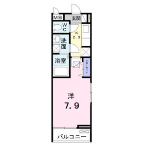 1K 間取り図