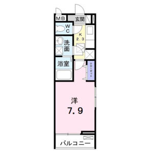 1K 間取り図