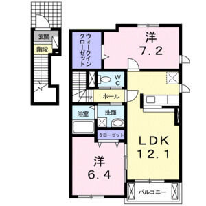 2LDK 間取り図