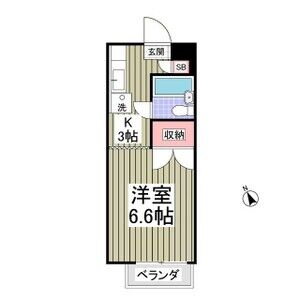 1K 間取り図