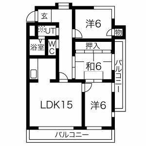 3LDK 間取り図