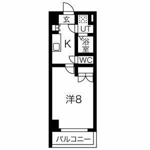 1K 間取り図